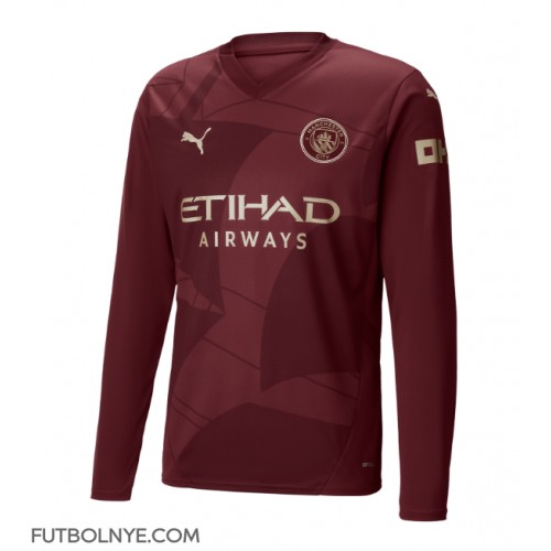 Camiseta Manchester City Tercera Equipación 2024-25 manga larga